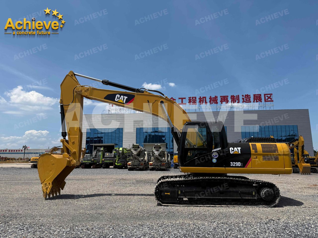 2025 Caterpillar 329D2 crawler excavator, side profile view