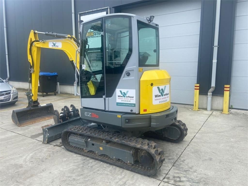 2024 Wacker Neuson EZ36 mini excavator, rear three-quarter view 2024 Wacker Neuson EZ36 mini excavator, rear three-quarter view
