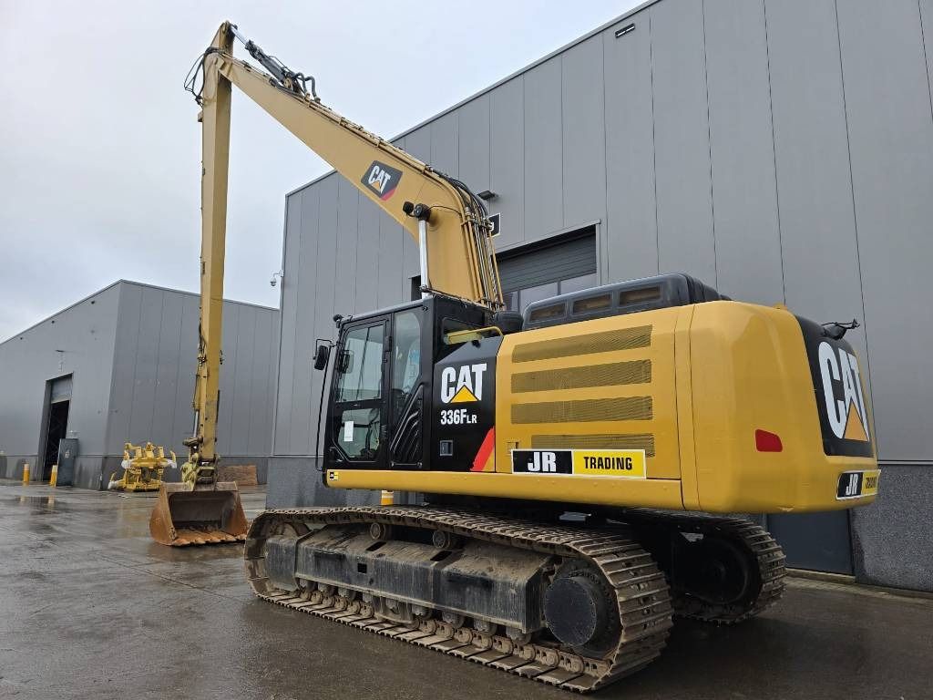 2018 Caterpillar 336FLR crawler excavator, rear three-quarter view 2018 Caterpillar 336FLR crawler excavator, rear three-quarter view