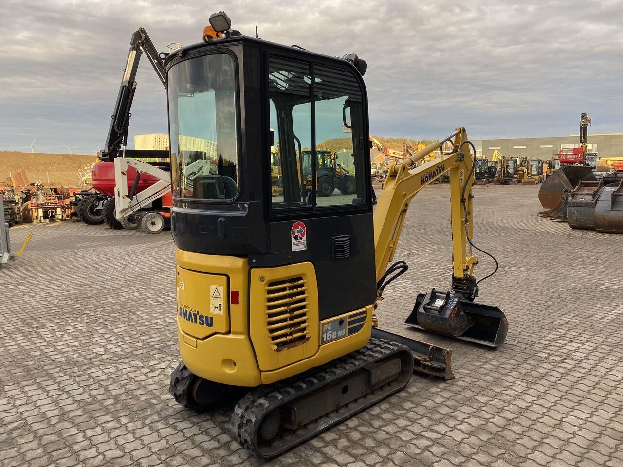 2018 Komatsu PC16-3HS mini excavator, rear three-quarter view 2018 Komatsu PC16-3HS mini excavator, rear three-quarter view