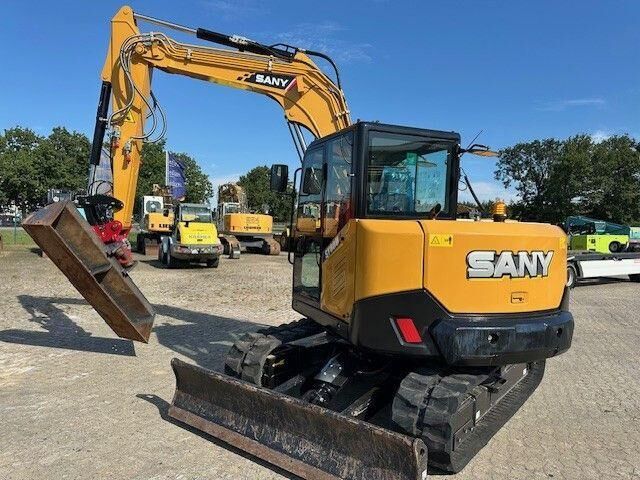 2024 Sany SY 80U crawler excavator, rear three-quarter view