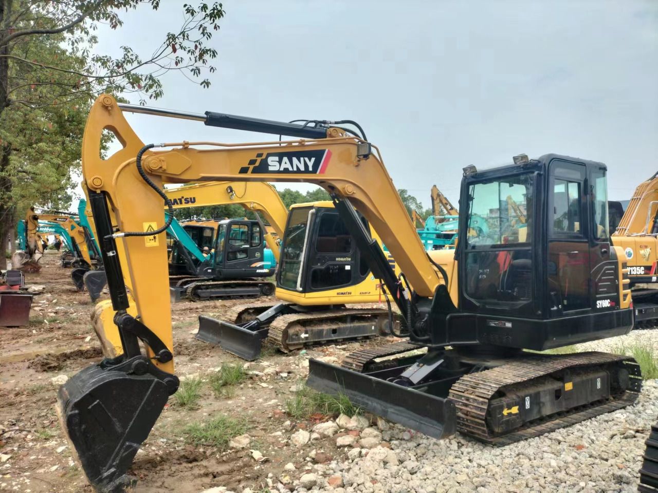 2020 Sany SY60C mini excavator, side view