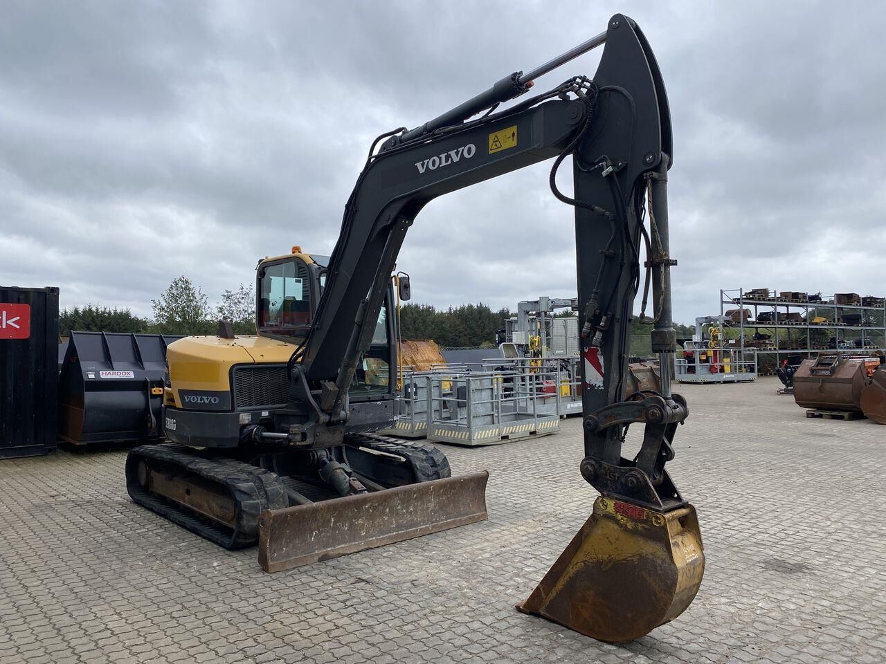 2015 Volvo ECR88 mini excavator, side view