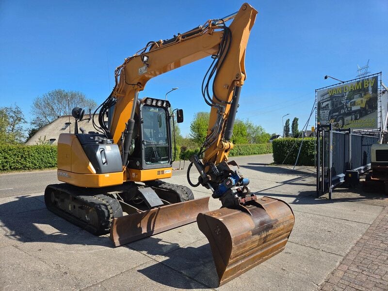 2017 CASE CX75C SR mini excavator, side view