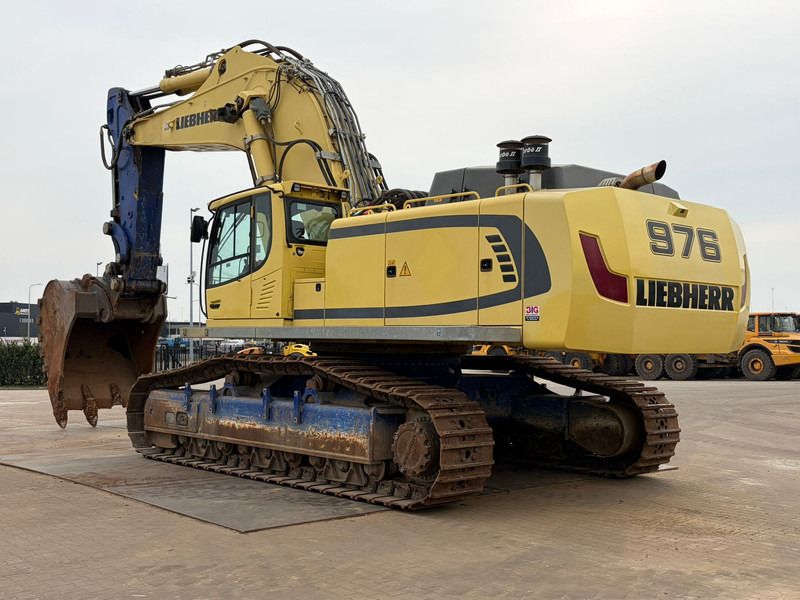 2014 Liebherr R976 HDSL crawler excavator, rear three-quarter view