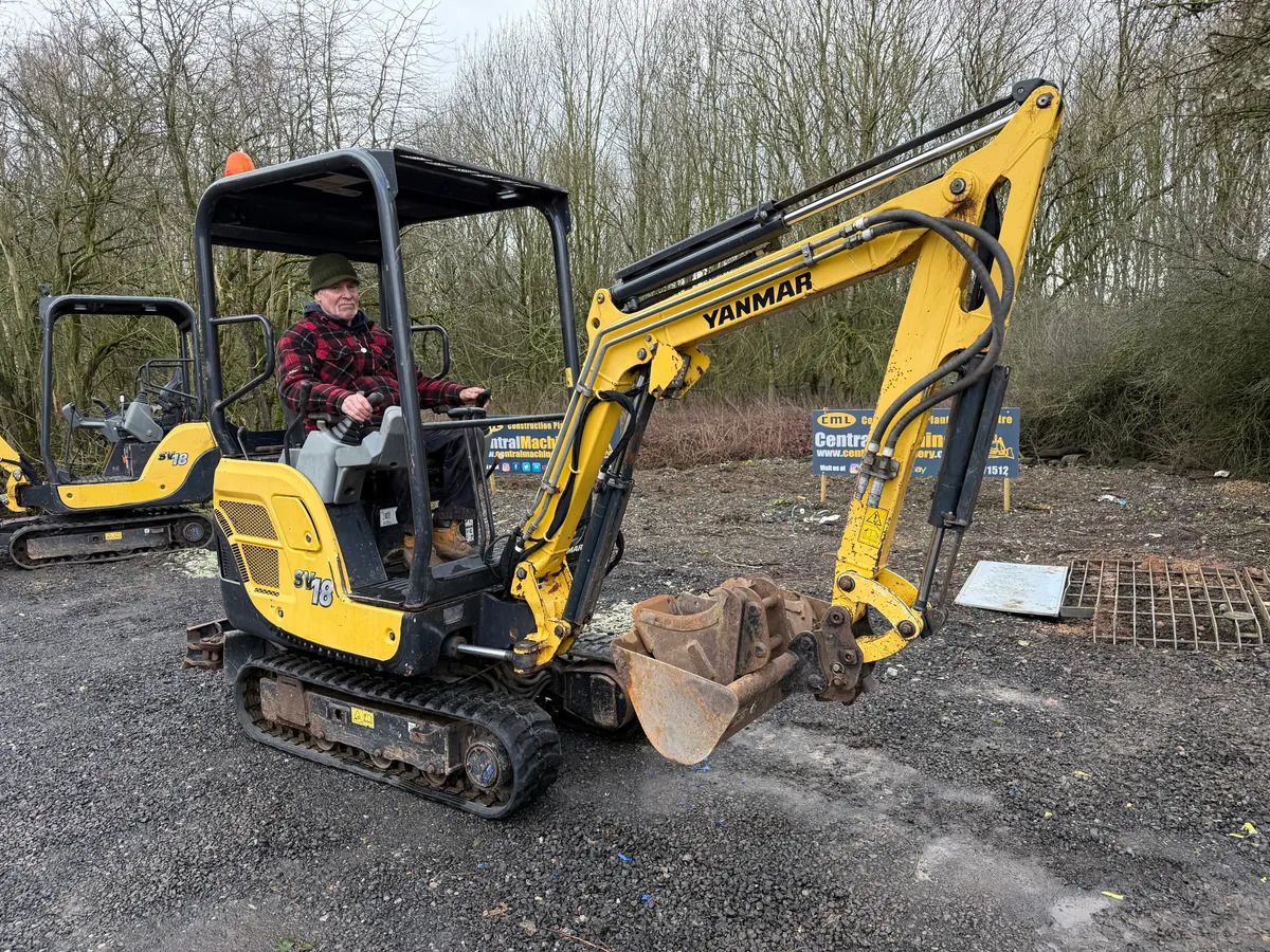 2019 Yanmar SV18 mini excavator, side view