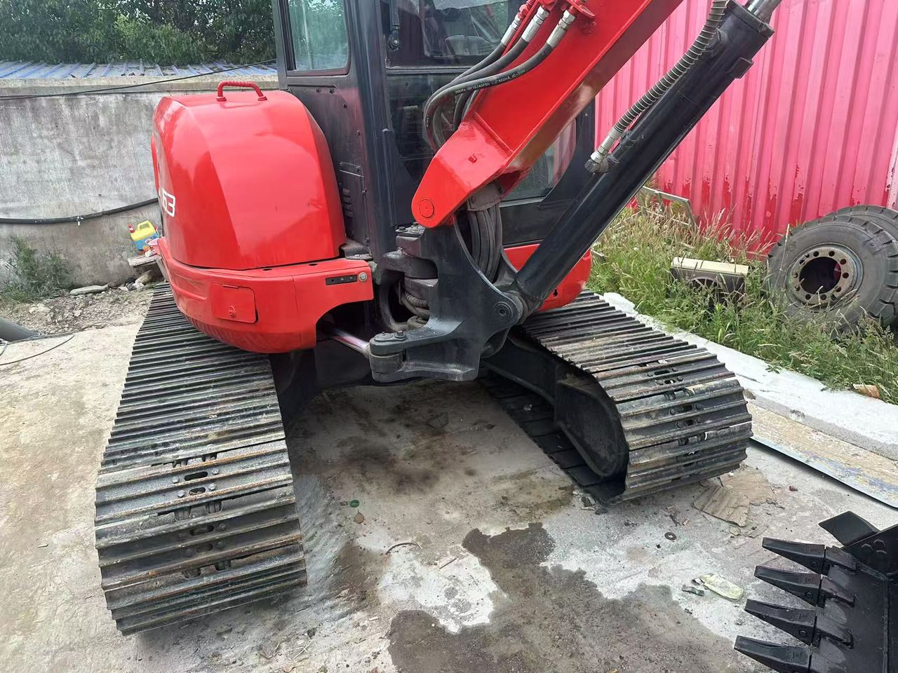 2024 Kubota KX163 mini excavator, rear three-quarter view 2024 Kubota KX163 mini excavator, rear three-quarter view