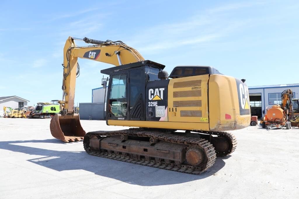 2014 Caterpillar 329E crawler excavator, side view
