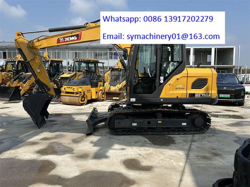 2026 XCMG XE75GA mini excavator, side profile view
