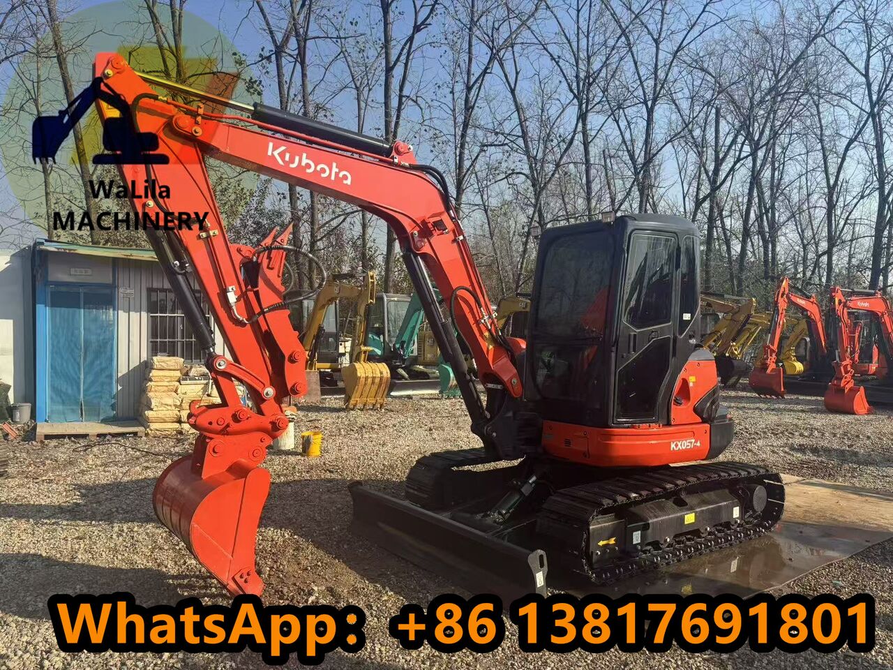 2024 Kubota KX057-4 mini excavator, side view