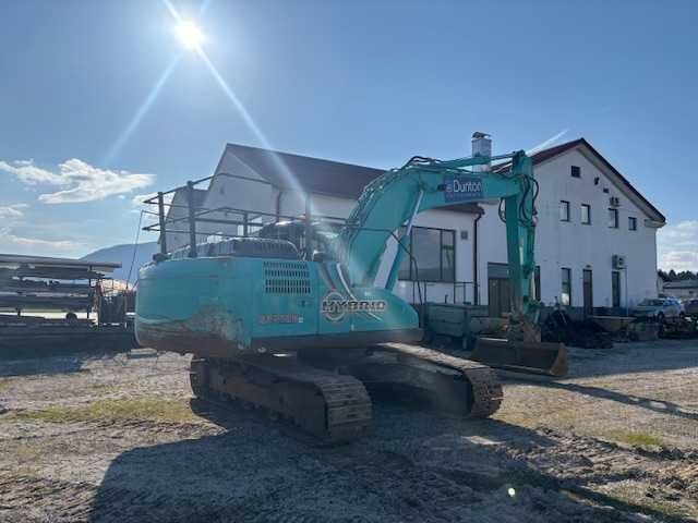 2018 Kobelco SK210HLC-10 crawler excavator, rear three-quarter view 2018 Kobelco SK210HLC-10 crawler excavator, rear three-quarter view