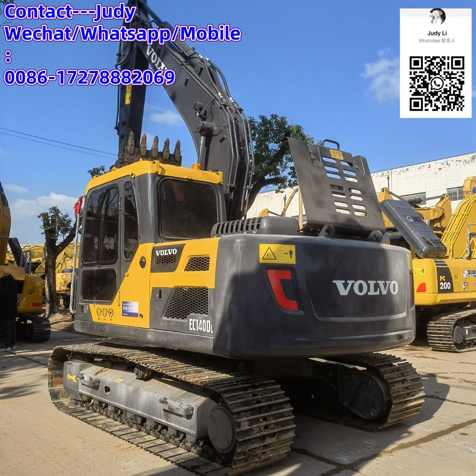 2020 Volvo EC140DL crawler excavator rear view