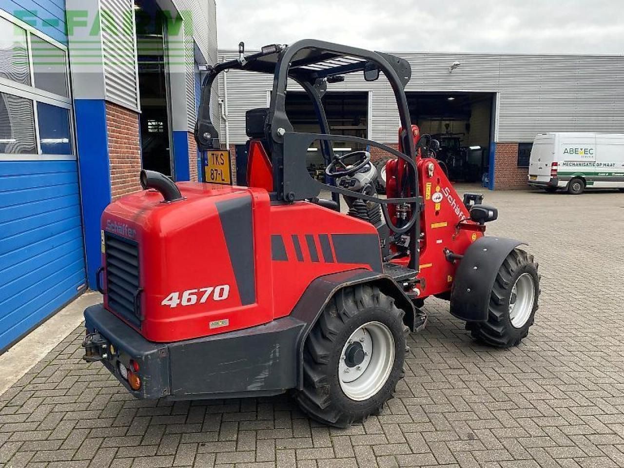 2019 Schäffer 4670 mini excavator, rear three-quarter view 2019 Schäffer 4670 mini excavator, rear three-quarter view