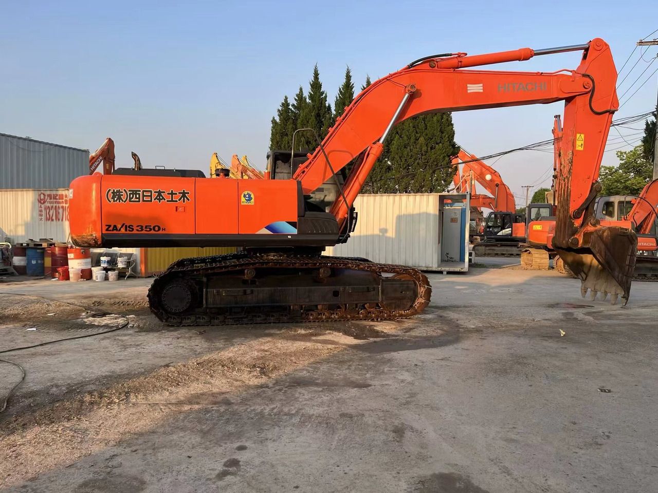 2022 Hitachi Zaxis 350H crawler excavator, side view