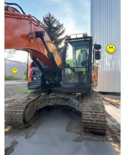 2022 Doosan DX235LCR crawler excavator, front three-quarter view