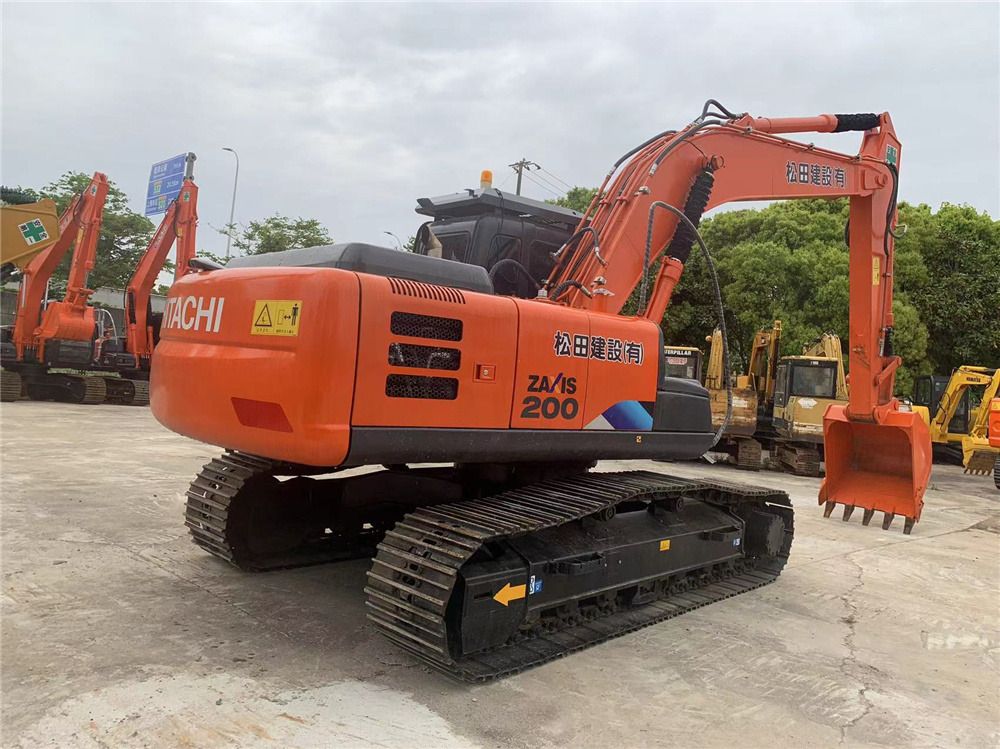 2023 Hitachi Zaxis 200 crawler excavator, rear three-quarter view