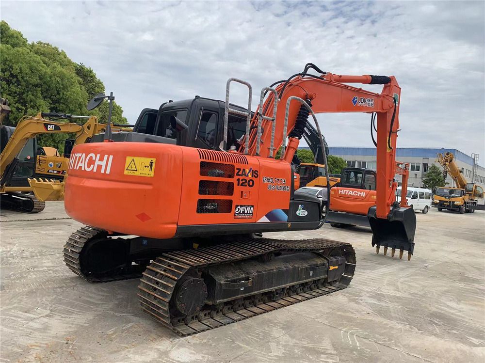 2021 Hitachi ZAXIS 120 crawler excavator, rear three-quarter view