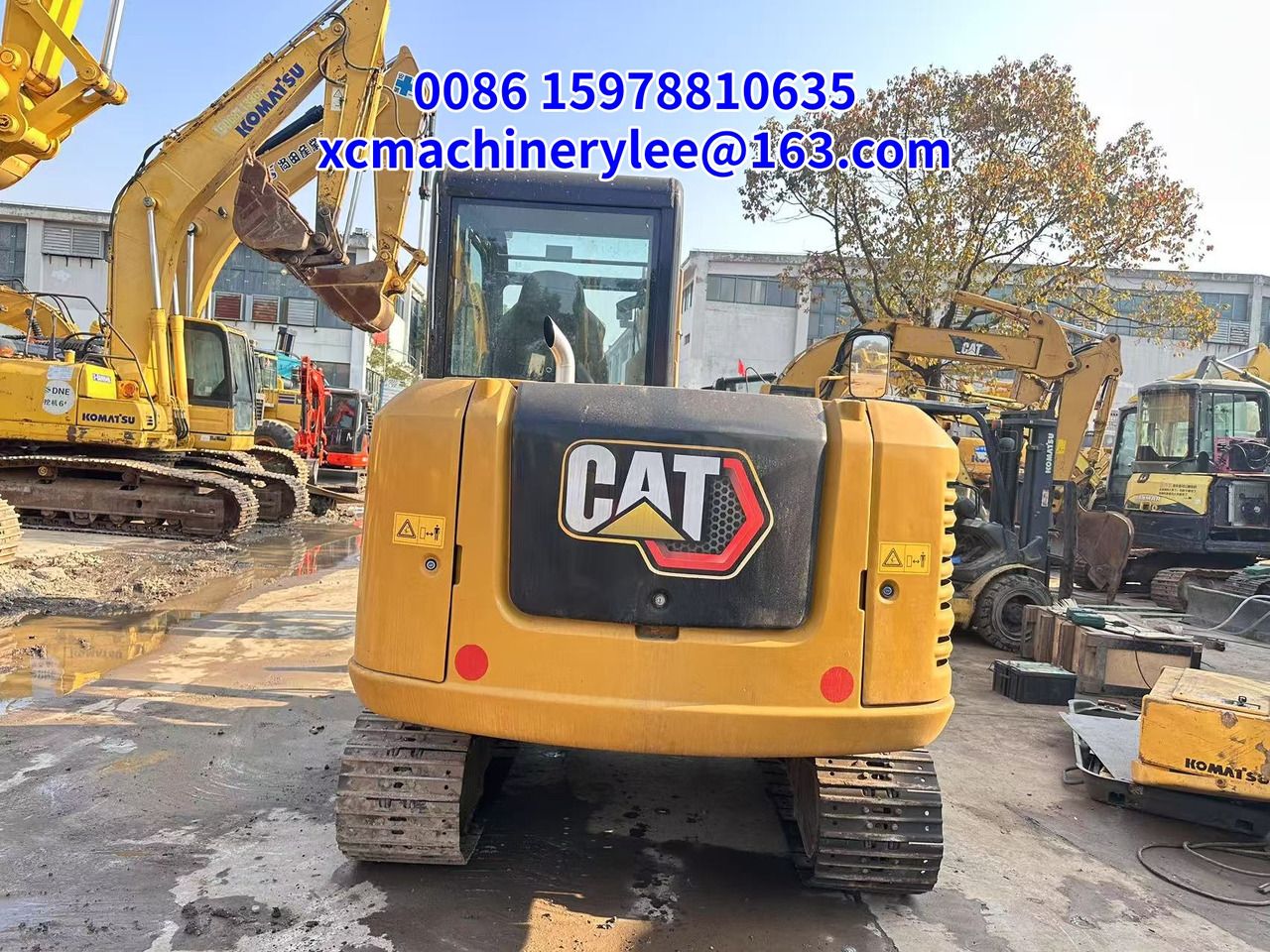 2024 Caterpillar 303.5E mini excavator rear view 2024 Caterpillar 303.5E mini excavator rear view