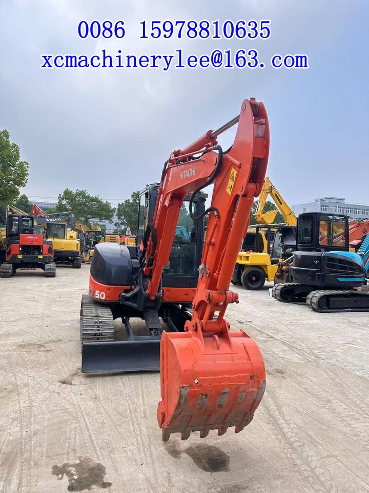 2024 Hitachi ZX50 mini excavator, front three-quarter view 2024 Hitachi ZX50 mini excavator, front three-quarter view