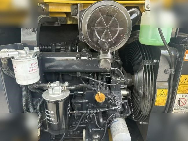 2021 Komatsu PC56-7 mini excavator engine compartment view