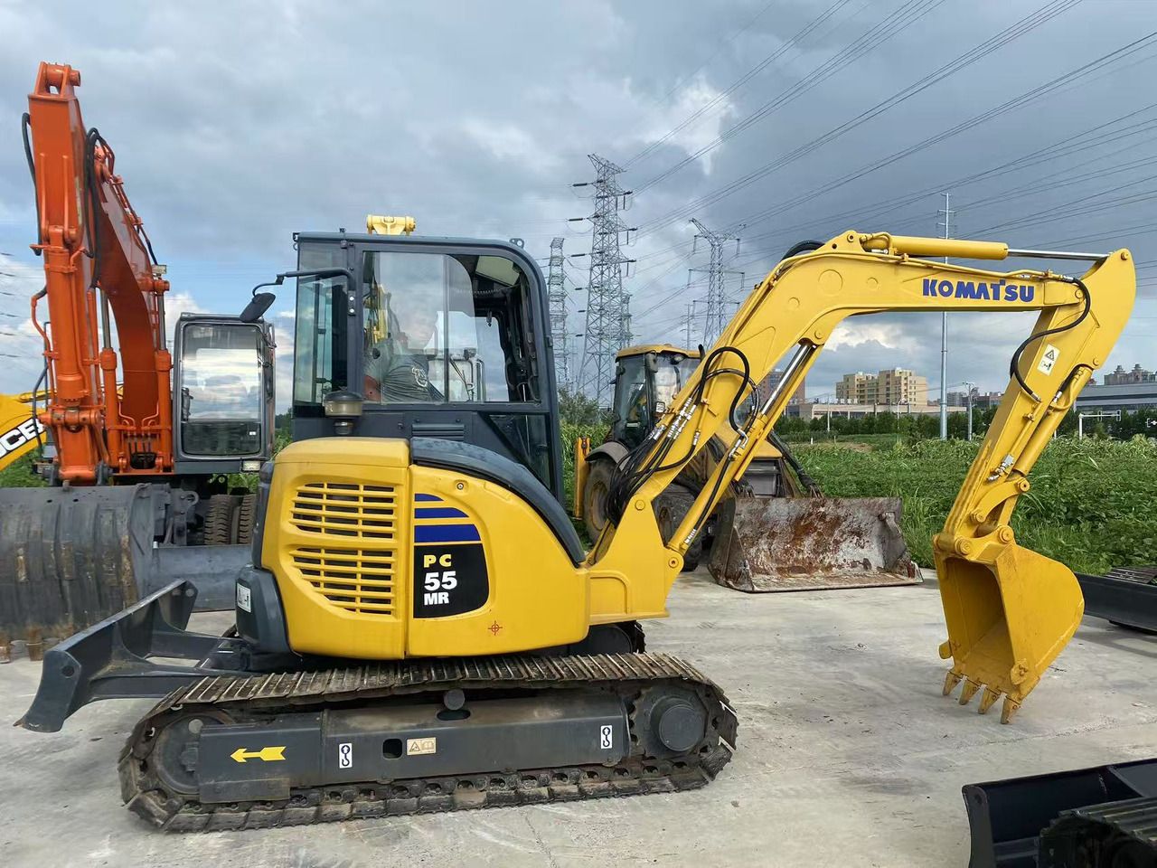 2022 Komatsu PC-55MR mini excavator, side view