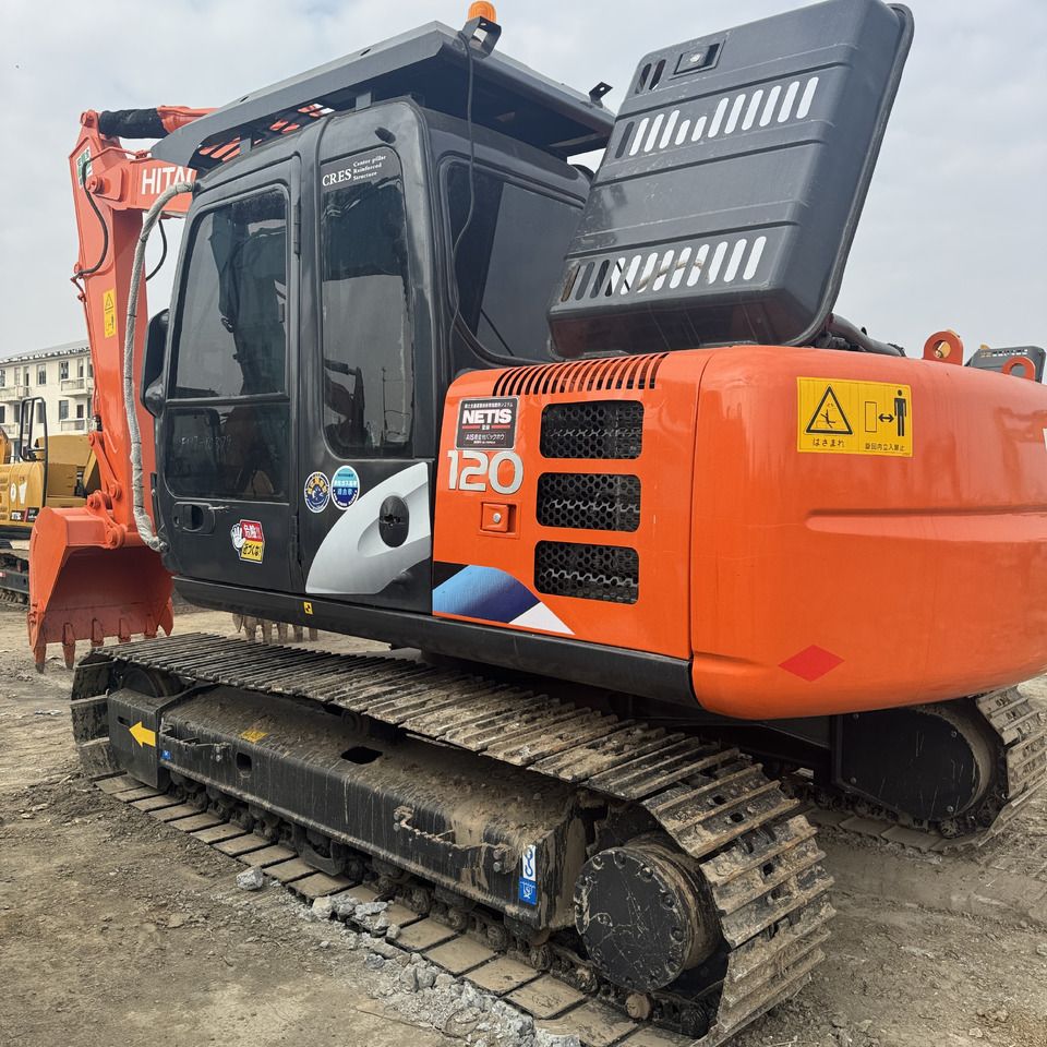 2023 Hitachi ZX120 crawler excavator, rear three-quarter view 2023 Hitachi ZX120 crawler excavator, rear three-quarter view