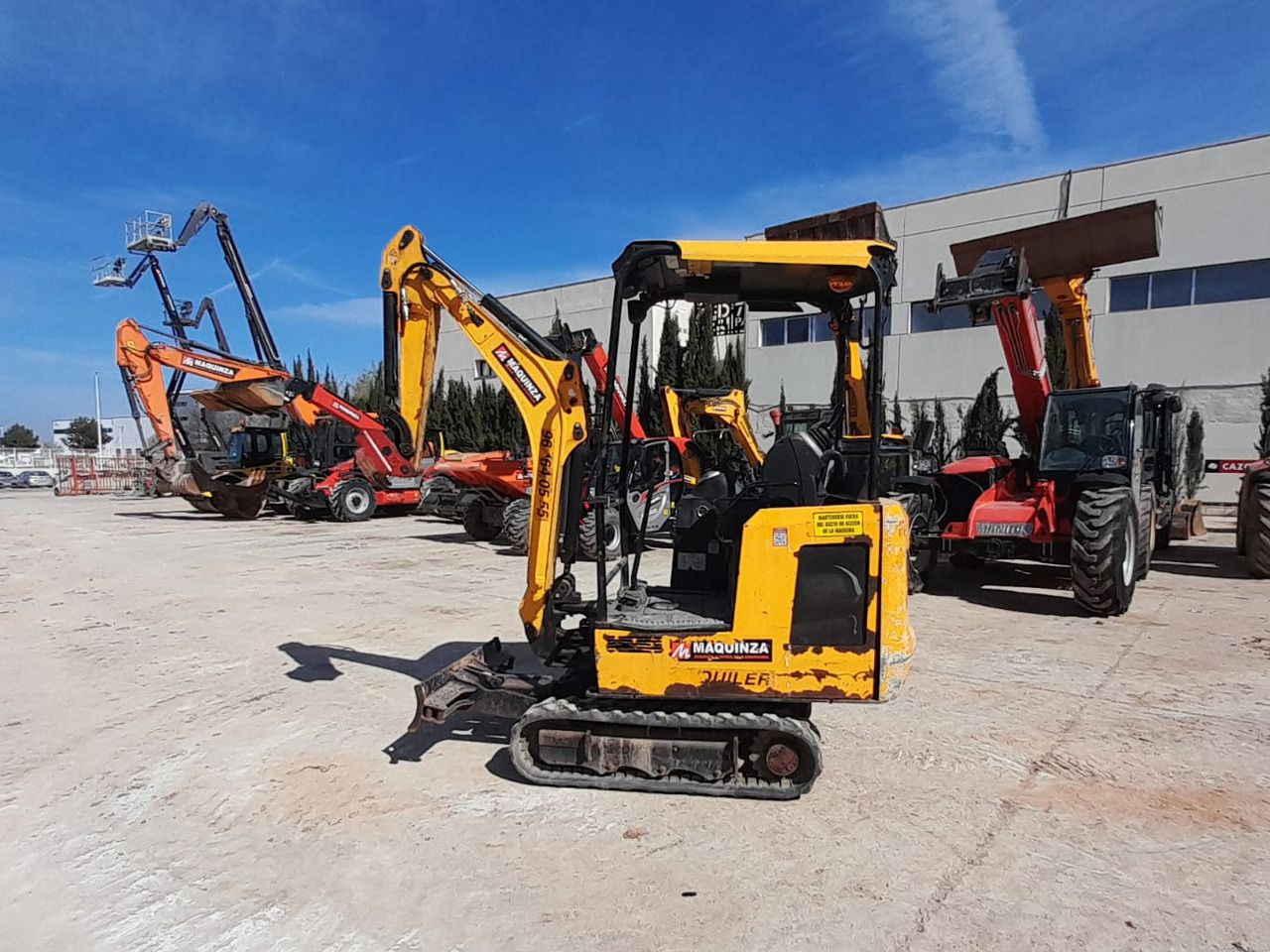 2019 JCB 15C Mini Excavator, side profile view