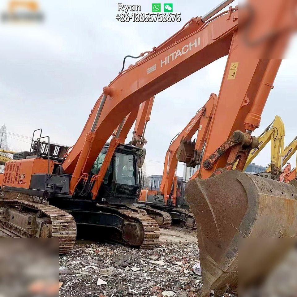 2017 Hitachi ZX470LCH5G crawler excavator, side view