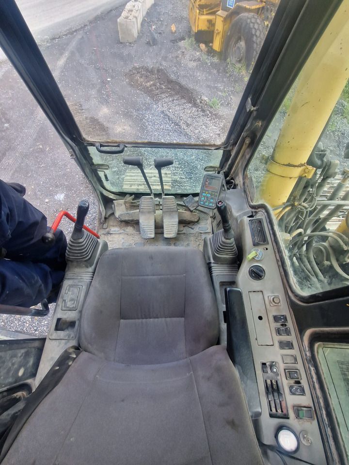 1999 Komatsu PC340.6 crawler excavator operator cab interior view