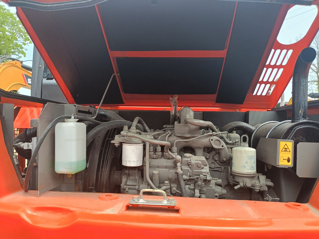 2023 Hitachi ZX60 mini excavator engine compartment view 2023 Hitachi ZX60 mini excavator engine compartment view