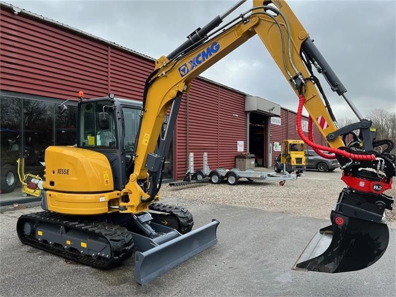 XCMG XE55E crawler excavator, side view