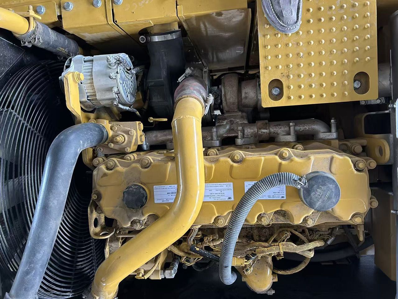 2022 Caterpillar 329D crawler excavator engine bay view