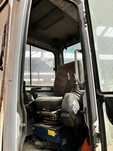 2001 Hitachi EX 50-U mini excavator cab interior view