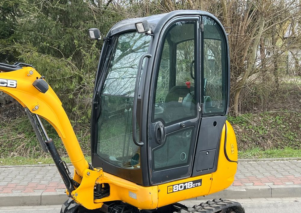 2012 JCB 8018 CTS mini excavator side view of cab