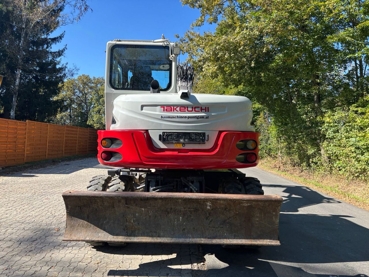 2015 Takeuchi TB295W wheel excavator rear view