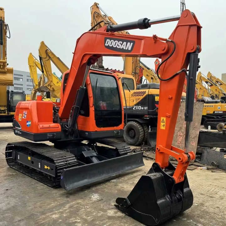 2022 Doosan DX75 crawler excavator, side view