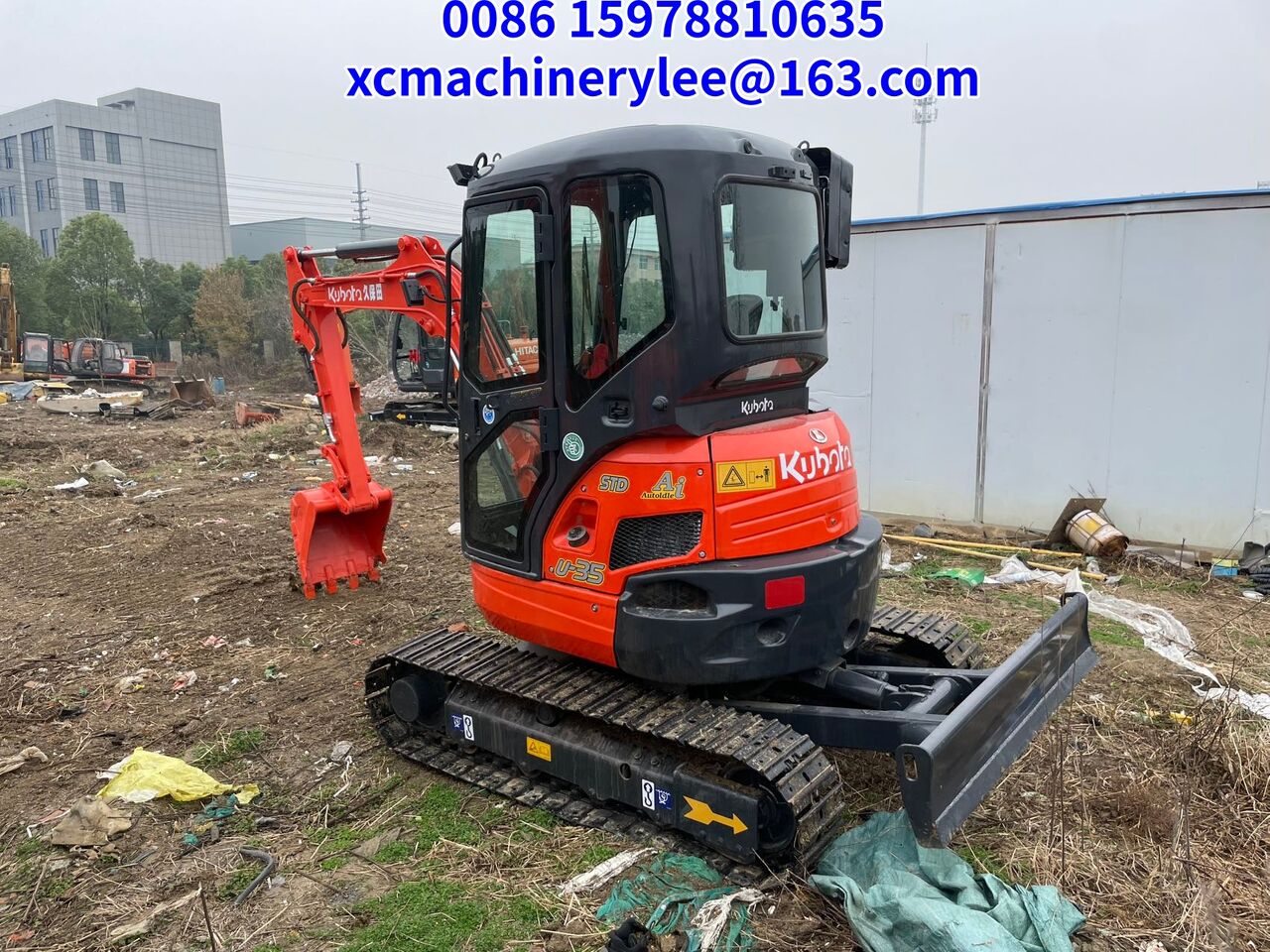 2024 Kubota U35 mini excavator, rear three-quarter view 2024 Kubota U35 mini excavator, rear three-quarter view