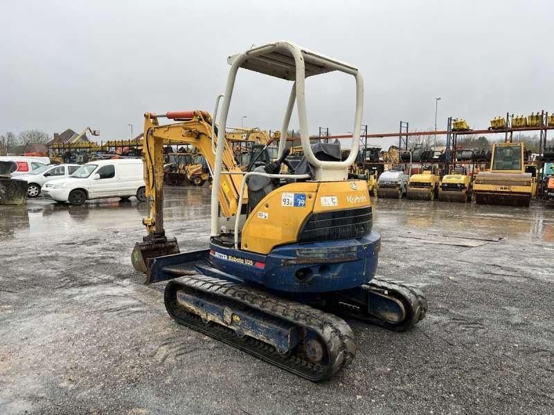 2004 Kubota U25-3EU mini excavator, rear three-quarter view