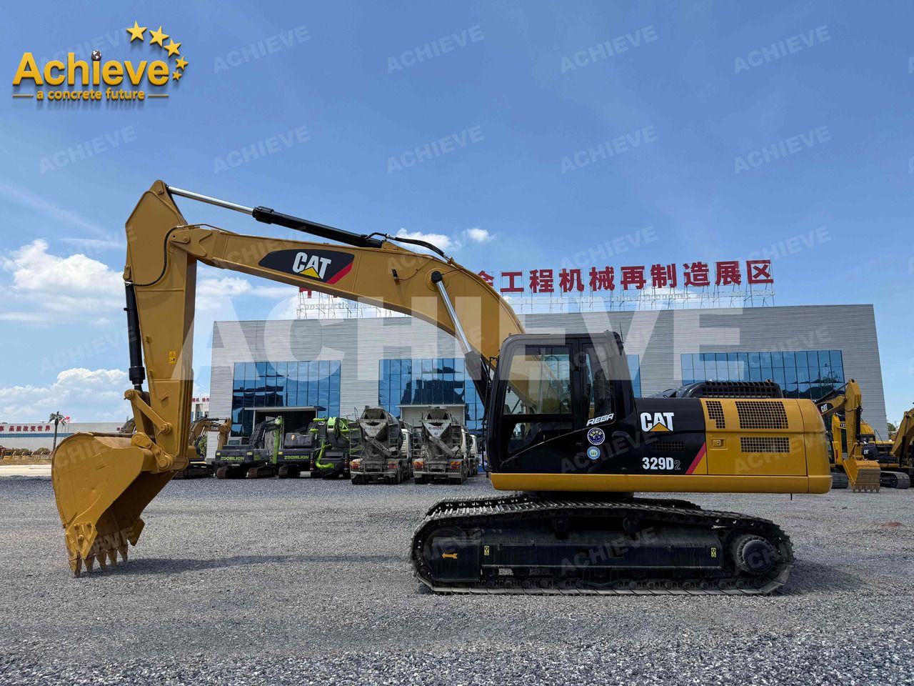 2025 Caterpillar 329D2 crawler excavator, side view