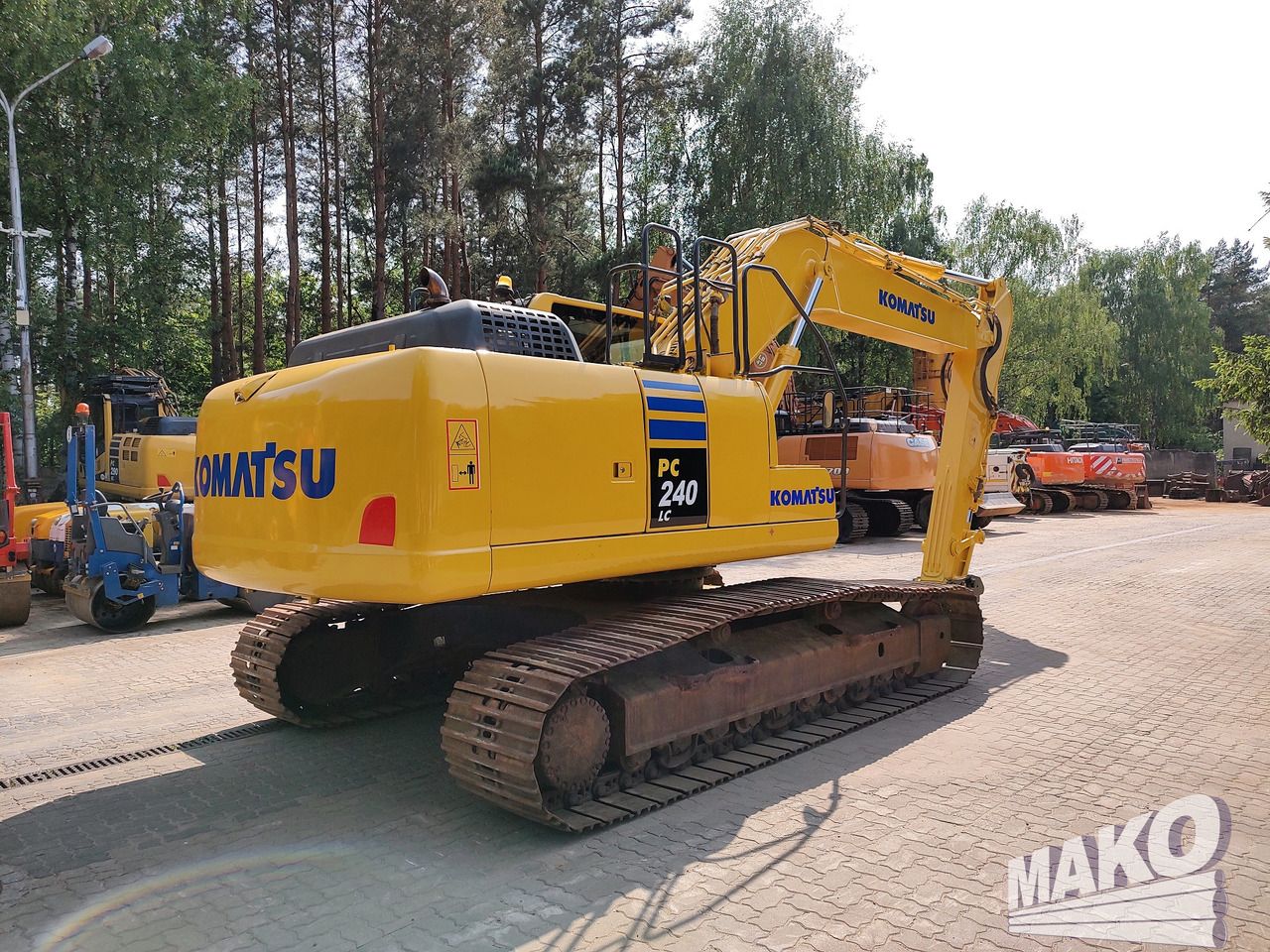 2012 Komatsu PC240LC-10 crawler excavator, rear three-quarter view