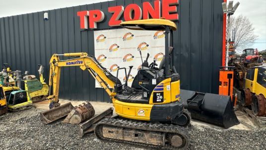 2019 Komatsu PC26MR-3 mini excavator, side view