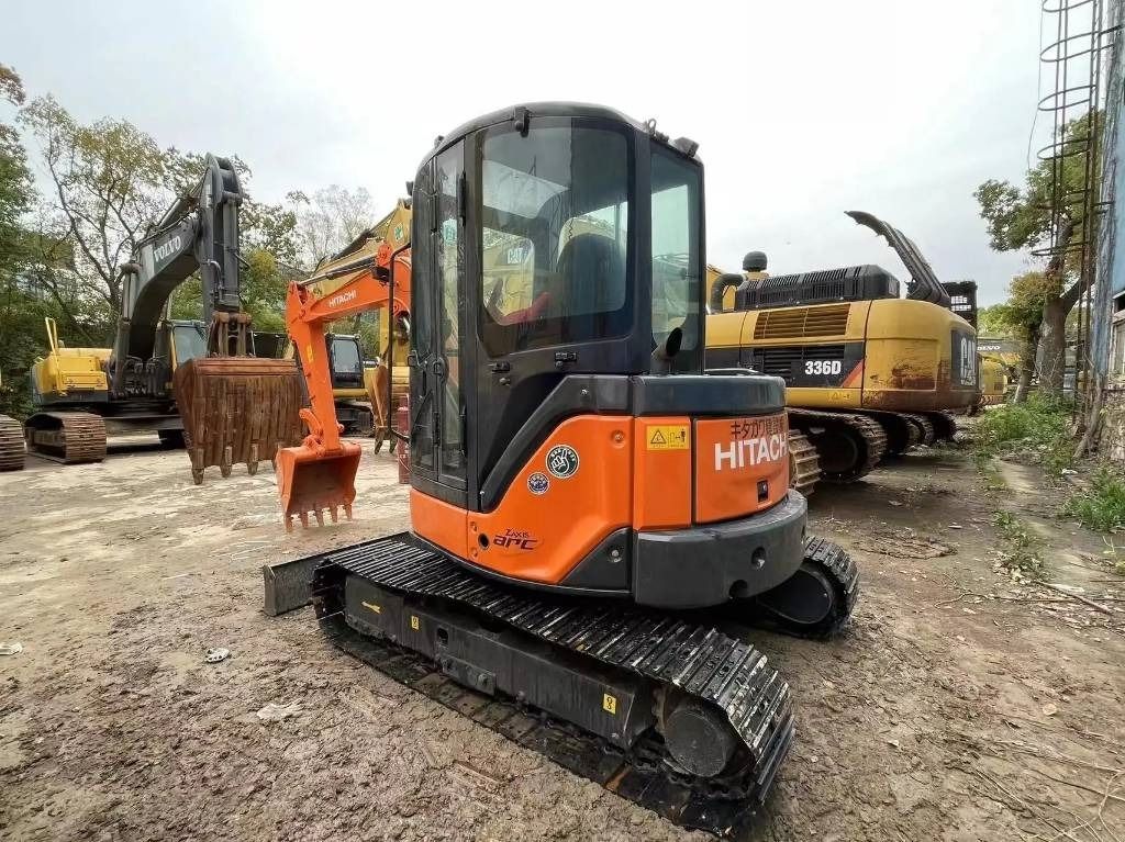 2023 Hitachi ZX50U mini excavator, rear three-quarter view 2023 Hitachi ZX50U mini excavator, rear three-quarter view