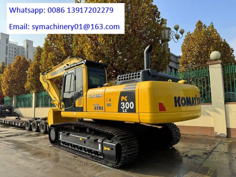2026 Komatsu PC300LC crawler excavator, rear three-quarter view 2026 Komatsu PC300LC crawler excavator, rear three-quarter view