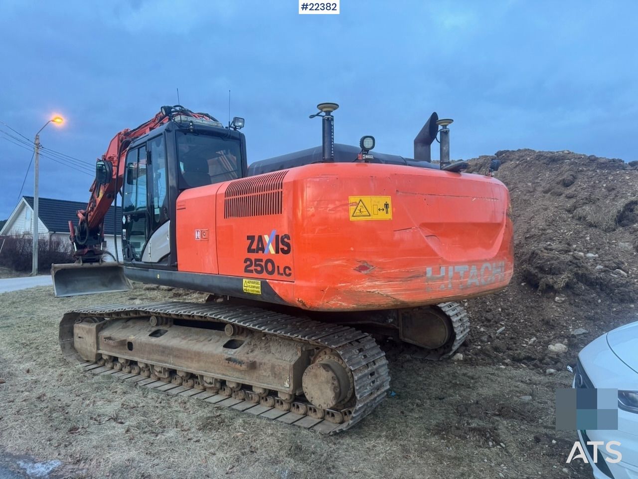 2014 Hitachi Zaxis 250LC crawler excavator, rear three-quarter view 2014 Hitachi Zaxis 250LC crawler excavator, rear three-quarter view