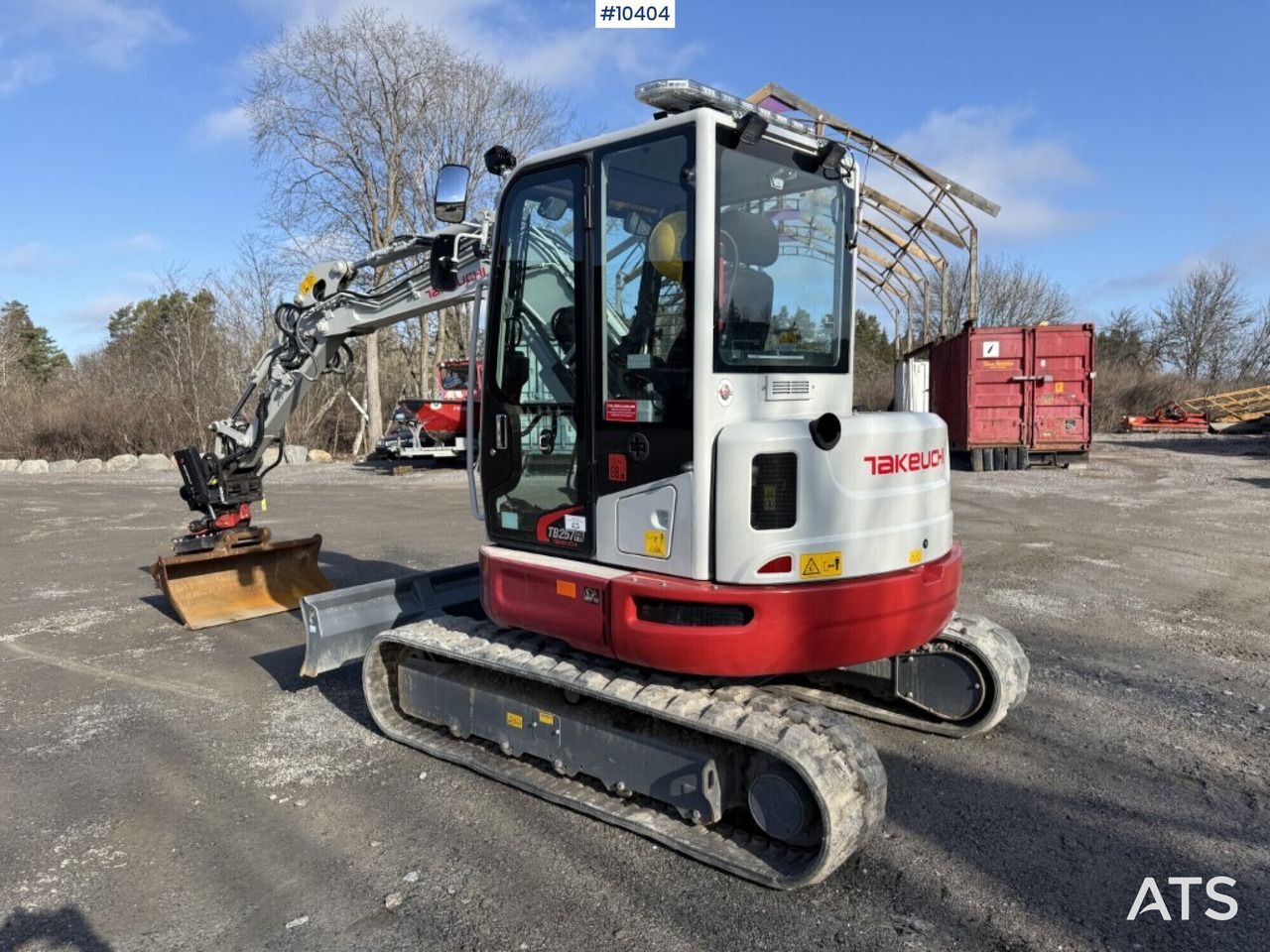 2022 Takeuchi TB257FR crawler excavator, rear three-quarter view 2022 Takeuchi TB257FR crawler excavator, rear three-quarter view