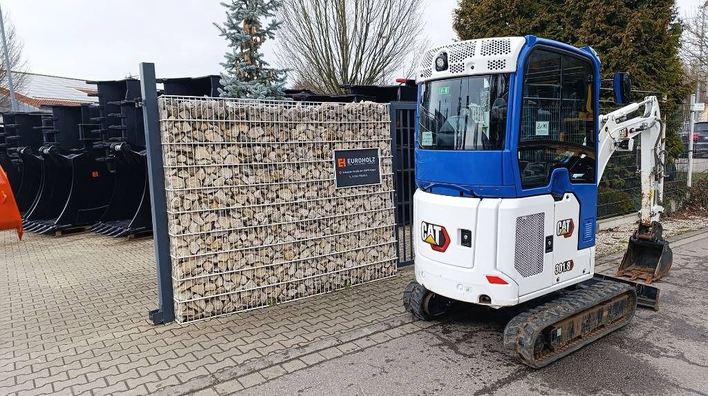 2022 Caterpillar 301.8 mini excavator, front three-quarter view