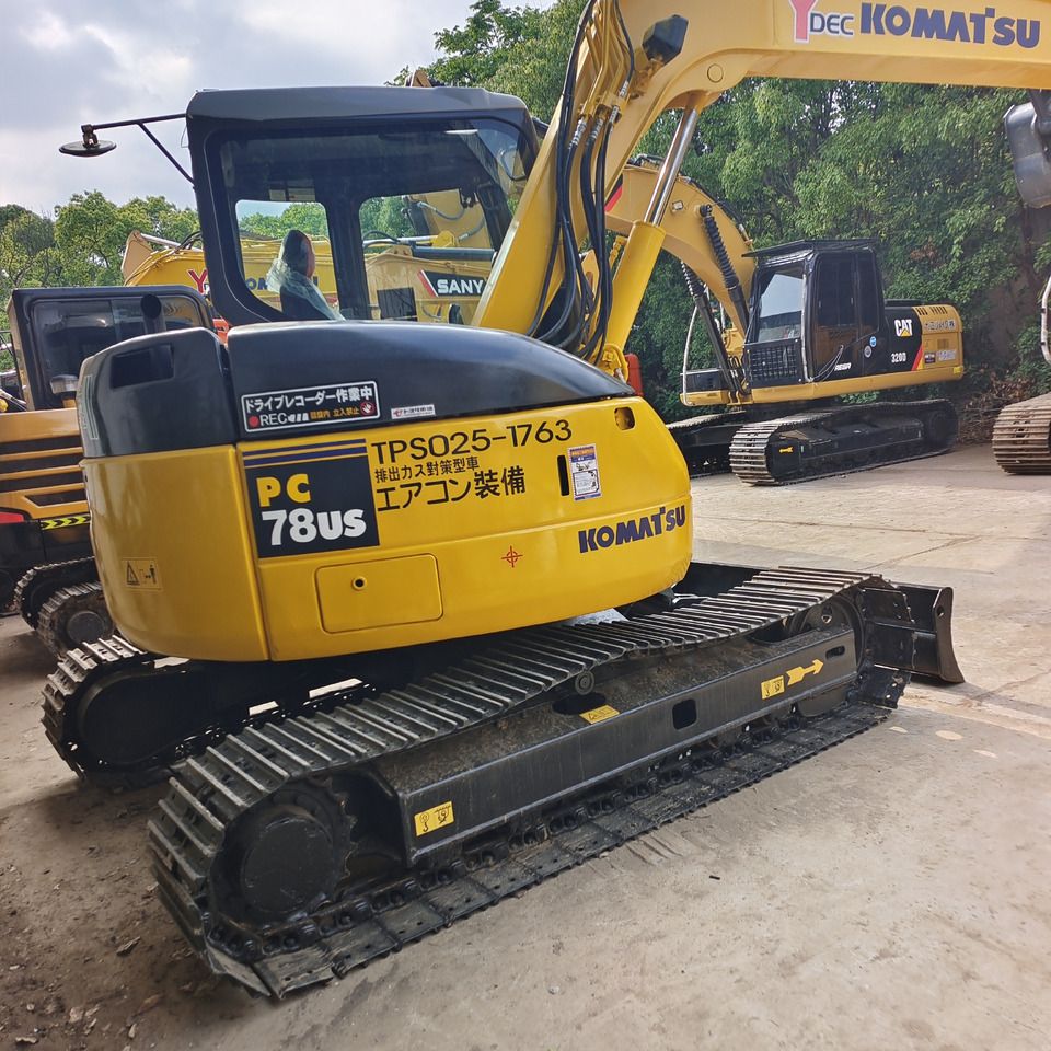2023 Komatsu PC78US mini excavator, rear three-quarter view 2023 Komatsu PC78US mini excavator, rear three-quarter view