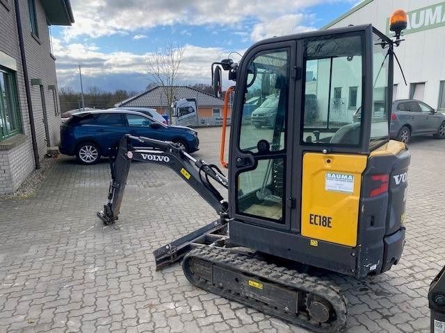 2022 Volvo EC18E mini excavator, side view