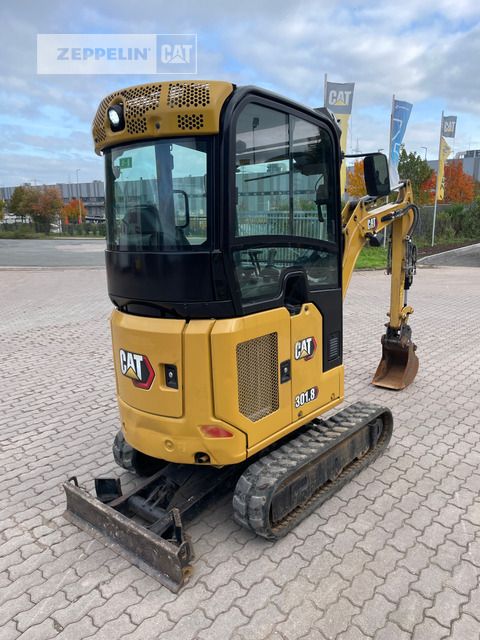 2021 Caterpillar 301.8-05A mini excavator, rear three-quarter view
