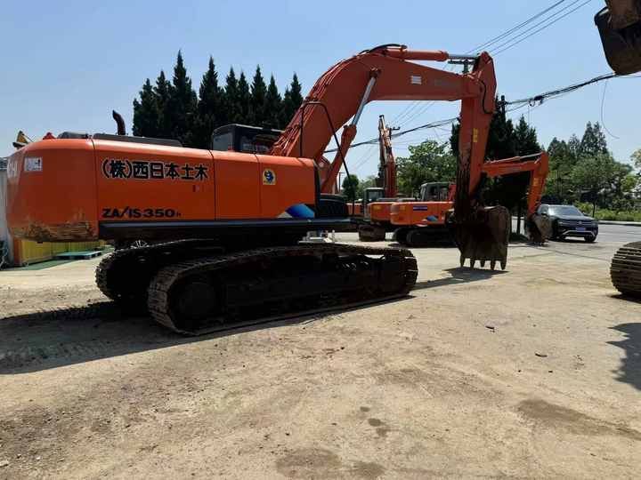 2021 Hitachi ZX350H-5G crawler excavator, rear three-quarter view 2021 Hitachi ZX350H-5G crawler excavator, rear three-quarter view
